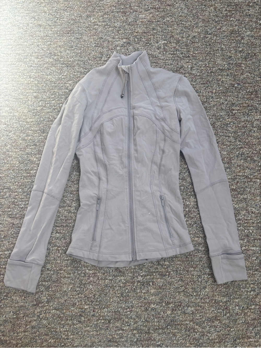 lululemon athletica Light Gray Full-Zip Utility Jacket